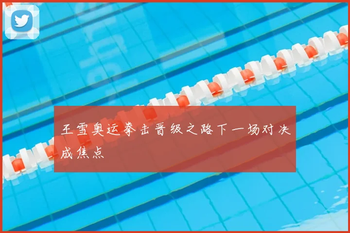 王雪奥运拳击晋级之路下一场对决成焦点